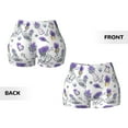 thumbnail image 5 of Lsque Lavender Bicycle Pattern High Waisted Biker Shorts for Women-Tummy Control Fitness Athletic Workout Running Yoga Gym Shorts,Moisture-Wicking-X-Large, 5 of 9