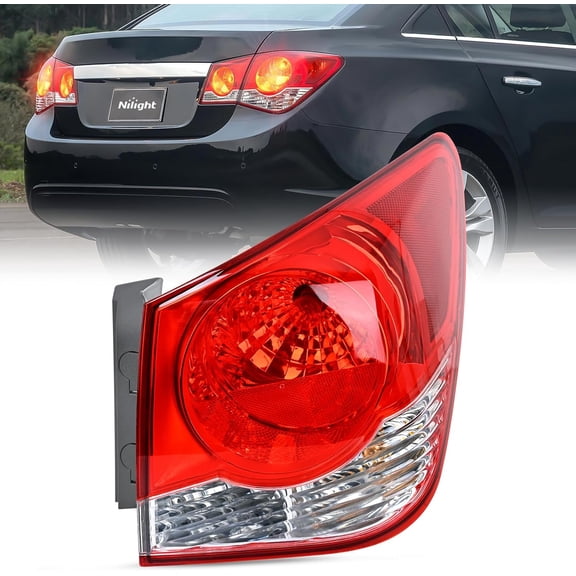 Nilight Taillight Assembly Compatible with 2011 2012 2013 2014 2015 Chevy Cruze 2016 Limited Outer Tail Light OE Style Rear Lamp Replacement Passenger Side