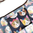 thumbnail image 5 of Wrapables Large Foldable Tote Nylon Reusable Grocery Bag, 3 Pack, Summer Animals, 5 of 7