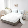 thumbnail image 6 of Castle Fairy Personalized Initial Girl 7-Piece Twin Bedding Sets,Kawaii Bowknot Bedding Comforter Set,Blue White Breathable Sheet Sets,Microfiber Bedroom Decor, 6 of 9