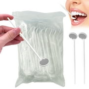 Vakker 100pcs Dental Mirror Mouth Oral Teeth Mirrors Shiny Handle with Free Protective Packing, Every Mirror Individually Packed