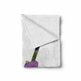 thumbnail image 2 of Letter V Soft Flannel Fleece Throw Blanket, Viola Sororia Wildflowers on the V Natural Arrangement Floral Initial, Cozy Plush for Indoor and Outdoor Use, 70" x 90", Violet Green Black, by Ambesonne, 2 of 6