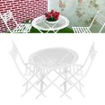 thumbnail image 5 of Conjunto de mesa y sillas de jardín para casa de muñecas, muebles de bistró en miniatura blancos, accesorio de decoración, accesorios para muñecas, 1:12, 5 of 5