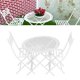 thumbnail image 5 of Conjunto de mesa y sillas de jardín para casa de muñecas, muebles de bistró en miniatura blancos, accesorio de decoración, accesorios para muñecas, 1:12, 5 of 5