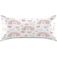 thumbnail image 3 of GZHJMY Boho Rainbow Pink Satin Pillowcase for Hair and Skin, Soft and Cozy Cooling Smooth Pillow Cover with Envelop Closure, Standard Size 20x26in Home Decor, 3 of 7