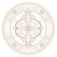thumbnail image 3 of Glamour Hand Carved Thick Plush Pile Boho Traditional Oriental Floral Area Rug Carpet For Living Room Bedroom (Pearl Cream, 7' 8" x 7' 8" Round), 3 of 11