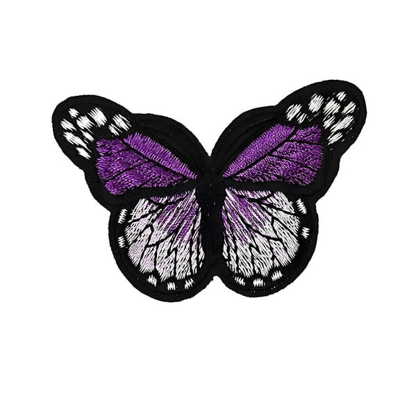 AUQ 6Pcs Iron On Patches,Artfully Crafted Designs,Versatile Custom Patches for Fashion,Purple Butterfly Pattern