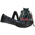 thumbnail image 2 of Fit In Clouds Ladies Foldable Portable Ballet Flats In a Bag - Black 6, 2 of 4