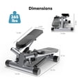 thumbnail image 6 of ZUNMOS Mini Stepper, 30lbs Resistance, 265lbs Capacity, Digital Monitor, Gray, 6 of 6