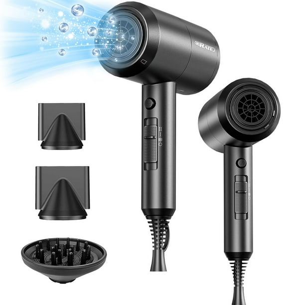 SHRATE Secador de pelo iónico ligero con difusor Potente secador