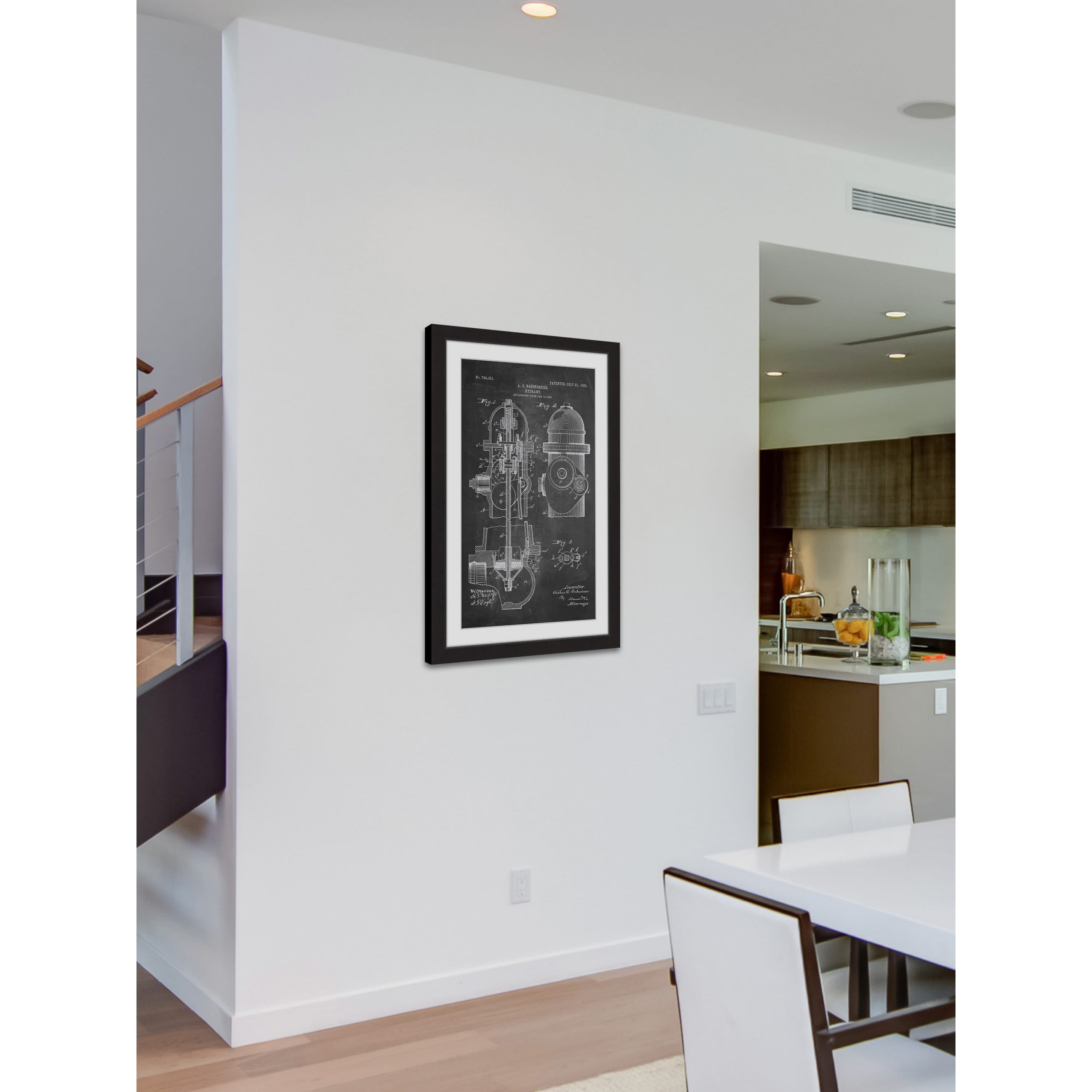 "Hydrant 1903 Chalk" Framed Painting Print