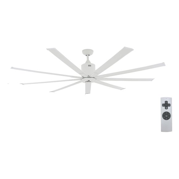 iLiving HVLS Big Ceiling Fan with IR Remote, High Volume Low Speed Fan, Reversible (72-Inch / 9900 CFM), White