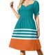 thumbnail image 2 of Miami Dolphins Fútbol Fans Florida Sports Vestido de manga corta vestidos para fiesta de graduación elegantes conjuntos de mujer, 2 of 7