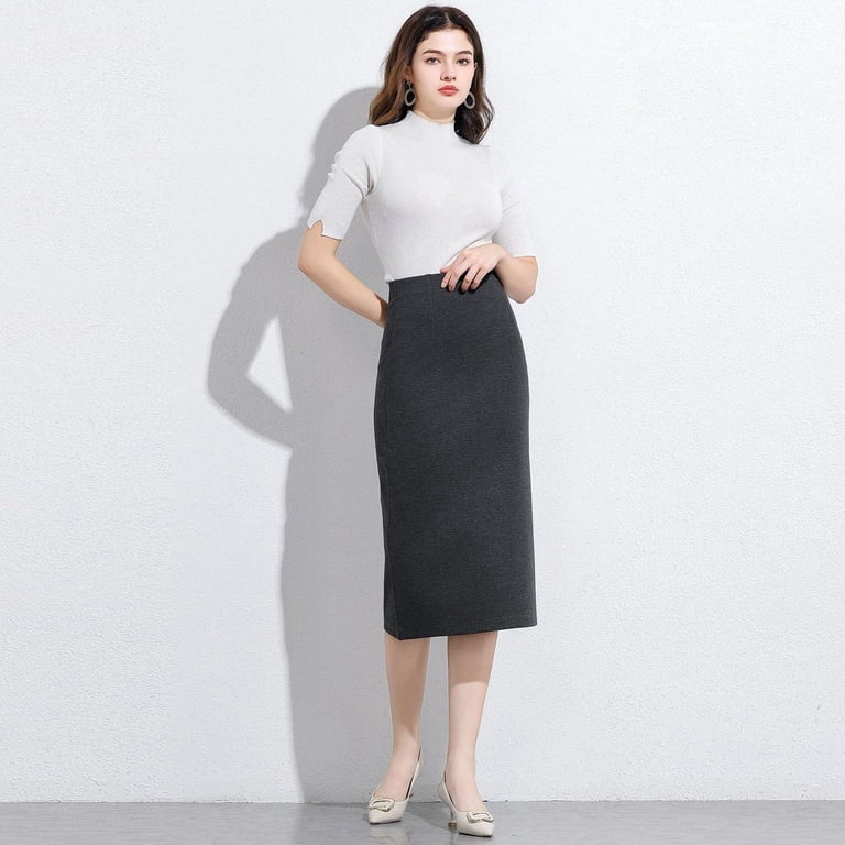 UJNDER Women's Pencil Skirt Mid Length Slim Fit Stretchy Work Skirt High Waist Bodycon Elegant Formal Womens Skirts Grey XXL - Walmart.com UJNDER Women's Pencil Skirt Mid Length Slim Fit Stretchy Work Skirt High Waist Bodycon Elegant Formal Womens Skirts Grey XXL - Walmart.com