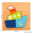 thumbnail image 4 of Juguete de madera para niño y niña, juguete con forma de vehículo de dibujos animados, juguetes de entrenamiento de atención educativa temprana, suministros de juego para niños tipo 5 Inevent FN001251-05, 4 of 7