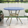 thumbnail image 4 of Furniture of America Hamner French Aluminum Patio Round Dining Table in Blue, 4 of 6
