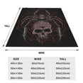 thumbnail image 3 of Rateoe Spider with Skull Print Fuzzy Fleece Throw Blanket Extra Large,Super Soft,Fluffy and Warm Blankets for Couch,Bed,All Season Use (60"x50"), 3 of 8