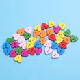 thumbnail image 4 of CATIEBYE 100Pcs Heart Shape Wood Sewing Buttons for Crafts, , Scrapbooking, Card Making, and Home Decor, 4 of 8