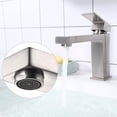 thumbnail image 2 of Aquaterior 1 Hole Bathroom Sink Faucet Square 1 Handle Cold & Hot Water Nickel 3.2 lbs, 2 of 11