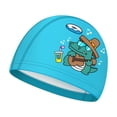 thumbnail image 1 of OPDBN Chapeaux de Bain pour Piscine Enfants Élastiques Pu Turban Natation P7, 1 of 1
