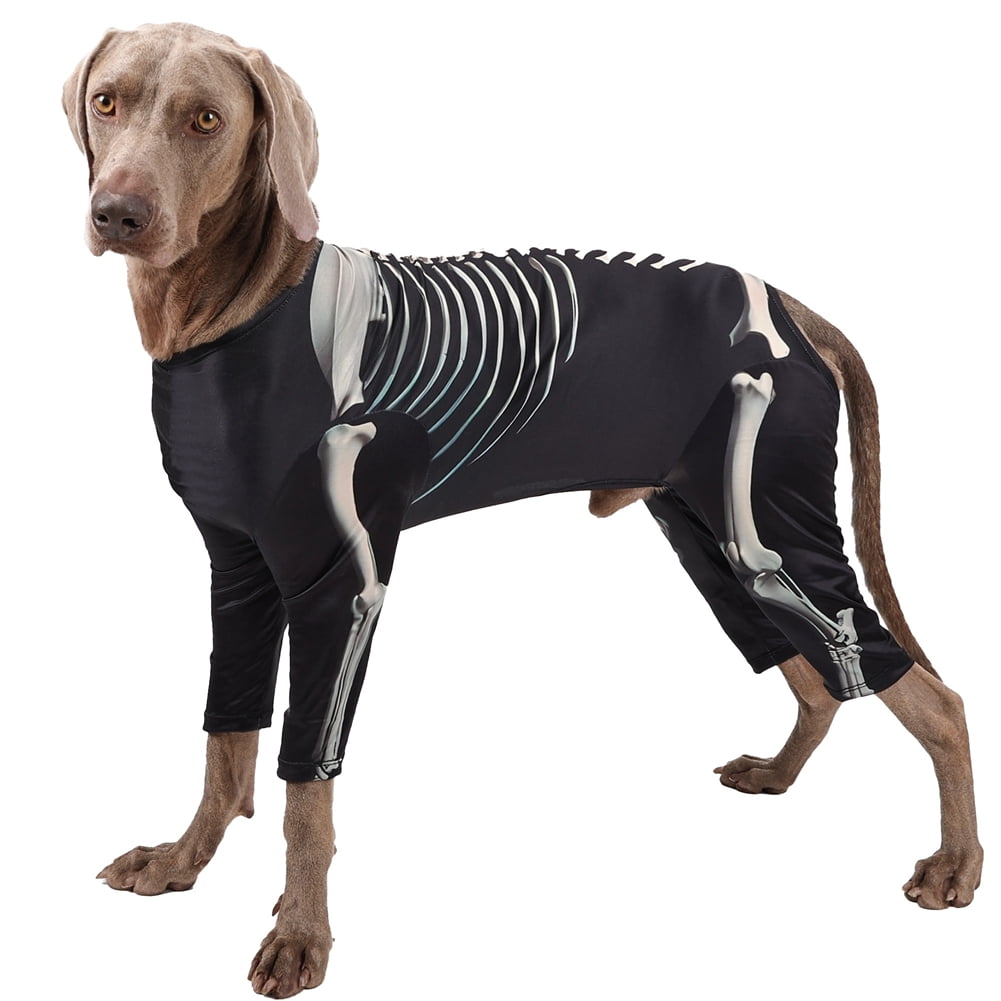 Dog Halloween Skeleton Jumpsuit Costume Tight Long Sleeved Design Dog