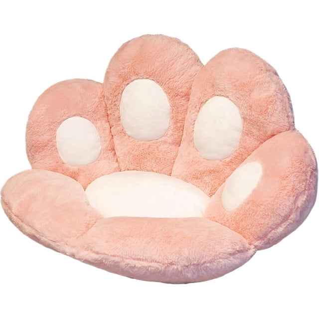 Almohada de garra de gato de peluche de invierno, almohada creativa de pata de peluche, cojín de silla suave y cálido, respaldo de sofá