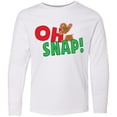 thumbnail image 3 of Inktastic Oh Snap Broken Gingerbread Long Sleeve Youth T-Shirt, 3 of 5