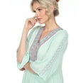 thumbnail image 5 of White Mark Women's Embroidered Tunic Dress, 5 of 6