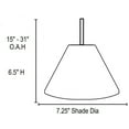 thumbnail image 5 of 28004-1R-BS/WHT Access Lighting Martini-One Light Glass Pendant with Rod-7.25 Inches Wide by 6 Inches Tall-Brushed Steel Finish-White Glass Color, 5 of 5