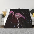 thumbnail image 1 of XMXT Throw Blanket, Cartoon Flamingo Art Graffiti Machine Washable Blankets for Sofa, 40 x 30 inches, 1 of 9