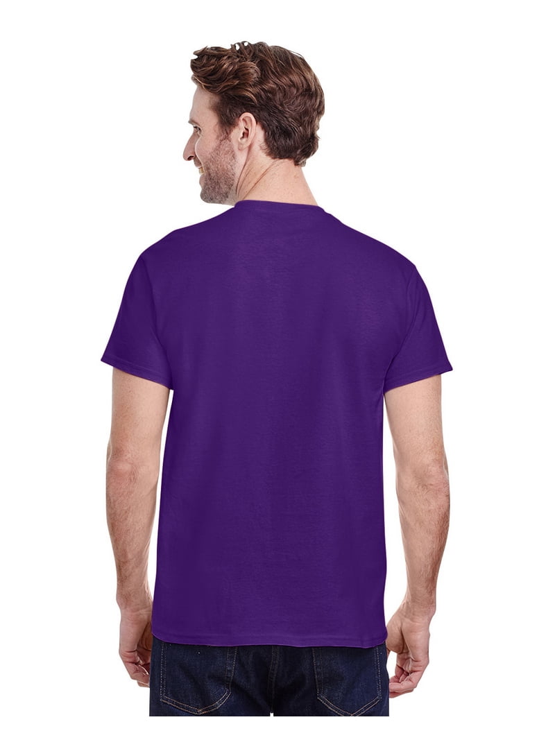 Gildan G500 – Confezione Da 2 T-Shirt Uomo Classiche, 100% Cotone, 150g (Sport Grigio-Viola, M)