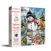 SUNSOUT INC - Winter's Welcome - 500 pc Jigsaw Puzzle by Artist: Lori Schory - Finished Size 18" x 24" Christmas - MPN# 35194
