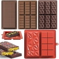thumbnail image 1 of 4PCS Molde Chocolate, Molde de silicona para Dubai chocolate, Moldes Para Barra De Chocolate Profundos De Silicona Sin BPA, Solicite azúcar, chocolate, helado, pastel., 1 of 4