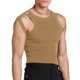 thumbnail image 2 of Camiseta sin mangas elástica para hombre, doble correa para el hombro, chaleco ajustado elástico hueco, Camiseta deportiva de Color sólido para hombre, 2 of 6