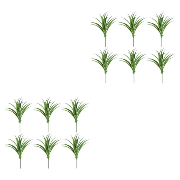 Plantas Artificiales Injueey 6 Piezas Hojas Falsas Decoración Verde 2Conjunto