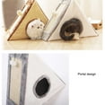 thumbnail image 4 of ruzhgo Pet Scratching Board Triangular Colorful Universal Hanging Ball Breathable Foldable Pets Bed Climbing Frame Toy Plaything Grey White Small Grey White Small, 4 of 6