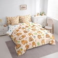 thumbnail image 2 of Erosebridal Kawaii Capybara Twin Bedding Sets 7-Piece For Children Boys Girls,Cute Colorful Flowers Animal Bedding Comforter Set For Kids,Microfiber Bedroom Decor, 2 of 6