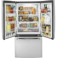 thumbnail image 3 of "GE Stainless Steel GWE19JSLSS 33"""" French Door Refrigerator with 18.6 cu. ft. Capacity Counter Depth Design LED Lighting Factory Installed Ice Maker and Turbo Cool Setting in Stainless Steel", 3 of 6