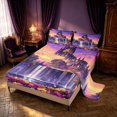 thumbnail image 2 of Homewish Dreamy Castle Queen Sheets for Girls, Rainbow Stars Floral Queen Sheet Sets, 4 Pieces, 1 Flat Sheet, 1 Fitted Sheet and 2 Pillowcases, 2 of 6