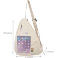 thumbnail image 4 of Bolso bandolera para mujer, mochila cruzada, bolso de hombro, mochila de pecho, mochila pequeña de lona para viajes, informal, senderismo al aire libre, 4 of 4