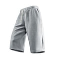 thumbnail image 2 of Men's Capris Summer High Waist Pull On Casual Knit Capri Pants Soft Loungewear with Pockets Gray S, 2 of 5