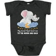 thumbnail image 3 of Inktastic My Great Aunt Loves Me to the Moon and Back Elephant Family Boys or Girls Baby Bodysuit, 3 of 5