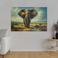 thumbnail image 3 of Bull Elephant Matte Canvas Wall Decor Wall Art Home Decor Majestic Elephant, 3 of 4
