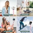 thumbnail image 2 of Trípode para teléfono y selfie stick SENSYNE 72 con mando a distancia, color rosa, 2 of 6
