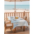 thumbnail image 2 of Outdoor Tablecloth with Umbrella Hole for Patio/Picnic/Party/Camping, Blue Seahorse Coastal Waterproof Table Cloth Rectangle Table Cover Washable, Summer Beach Nautical Ocean Coral (54"x 80"), 2 of 8