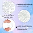thumbnail image 5 of 30pcs Glass Mosaic Tiles 1 Inch Glass Hangings Ornament Clear Mosaic Tiles with Water Ripple Texture Crystal Mosaic Glass Tiles for Glass Wind Chime Supplies DIY Art Crafts, 5 of 9