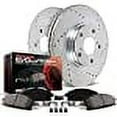 thumbnail image 3 of Power Stop Brake Kit K2952 1-Click Brake Kit; Carbon Fiber Ceramic Brake Pads; 13.94 Inch Silver Zinc Plated Cross-Drilled And Slotted Rotor; With Rotor/Brake Pad/Hardware, 3 of 4