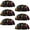 Multicolored 3, variant on PhooArto 6 Pcs Cup Drawer Pulls, Brown Anchor Wooden Board Shell Shape Handles Cabinet Knobs for Dresser Cupboard Closet Wardrobe with Screws