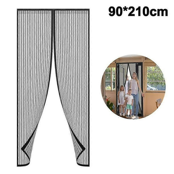 Sunrain Reincompatible Withced Magnetic Screen Door Hands Free Mesh Screen Door Curtain Self-sealing Heavy Dut