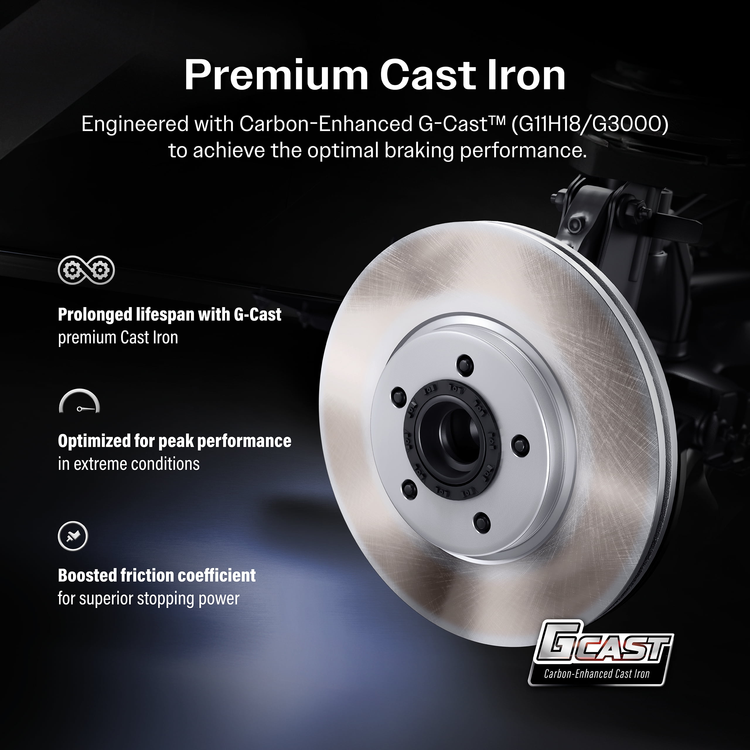 Transit Auto Front Coated Disc Brake Rotors and Ceramic Pads Kit
